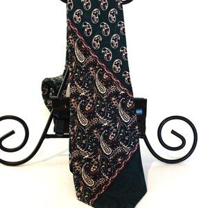 Bert Pulitzer Casuals Green Paisley Tie 57" x 3.5"